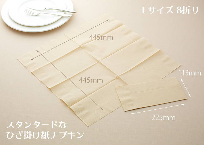 スタンダードなひざ掛け紙ナプキン