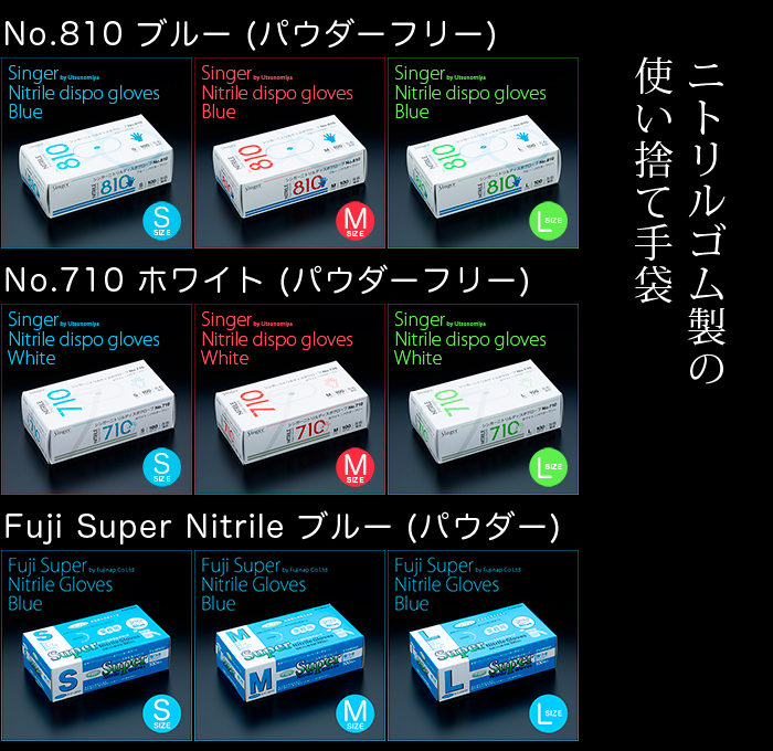 フジ スーパーニトリルグローブ 各種類