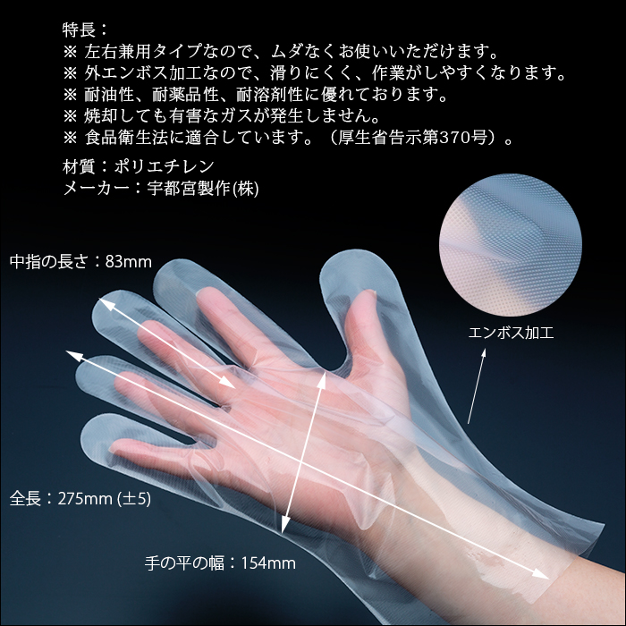 シンガー ポリスーパーグローブ クリア Mサイズ