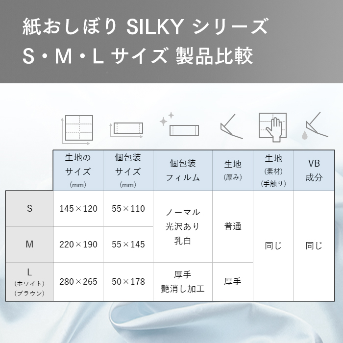 ポケットおしぼり SILKY M