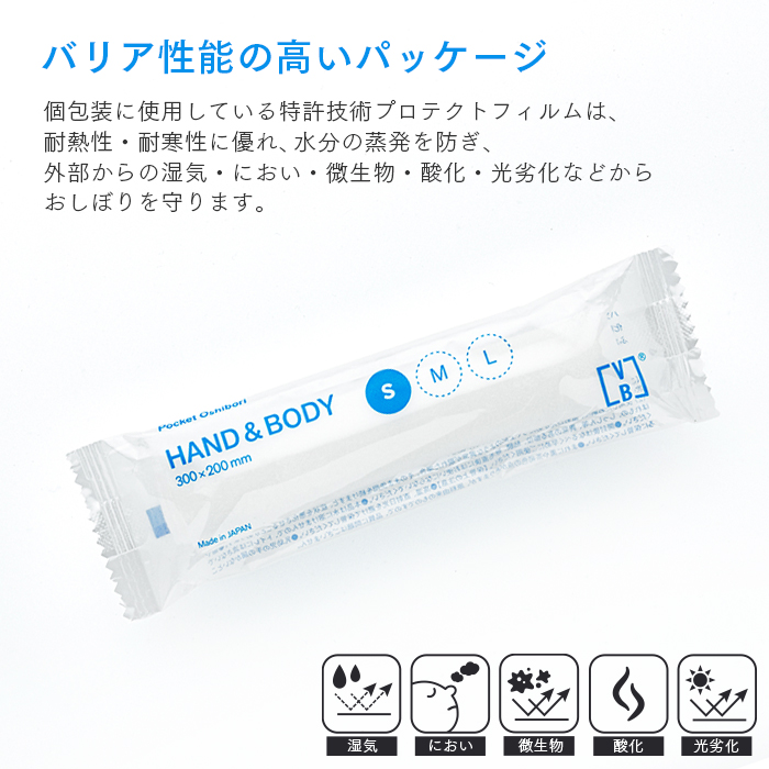 化粧品基準 FSX 使い捨て 紙おしぼり HAND&BODY S 大判ウェットタオル VB COSME 1ケース 300本 化粧品基準 FSX 使い捨て 紙おしぼり HAND&BODY S 大判ウェットタオル VB COSME 1ケース 300本