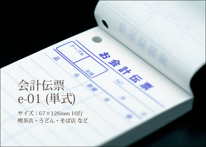 会計伝票 e-style 単式伝票 e-01 10冊