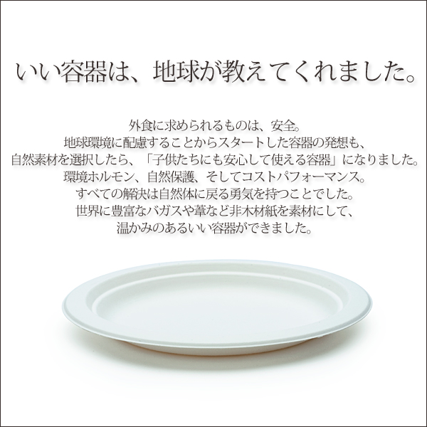 紙皿 モールド丸皿180mm