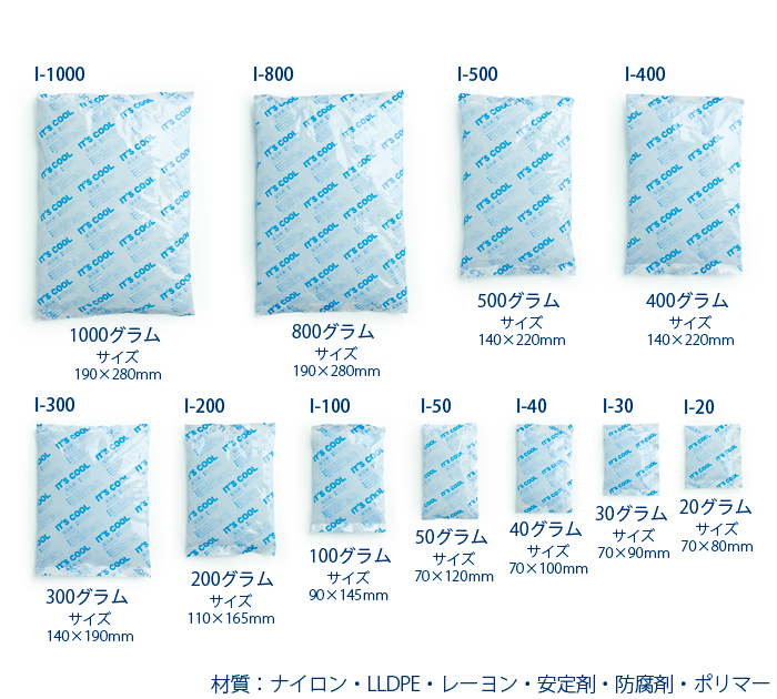 保冷剤 300グラム It's Cool(イッツクール) I-300 1ケース(60入)