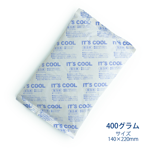 保冷剤 400グラム It's Cool(イッツクール) I-400F 不織布 1ケース(40入)