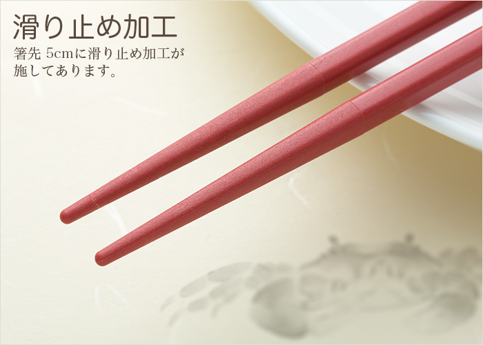 SPS製リユース箸 洗い箸 四角 朱 21cm