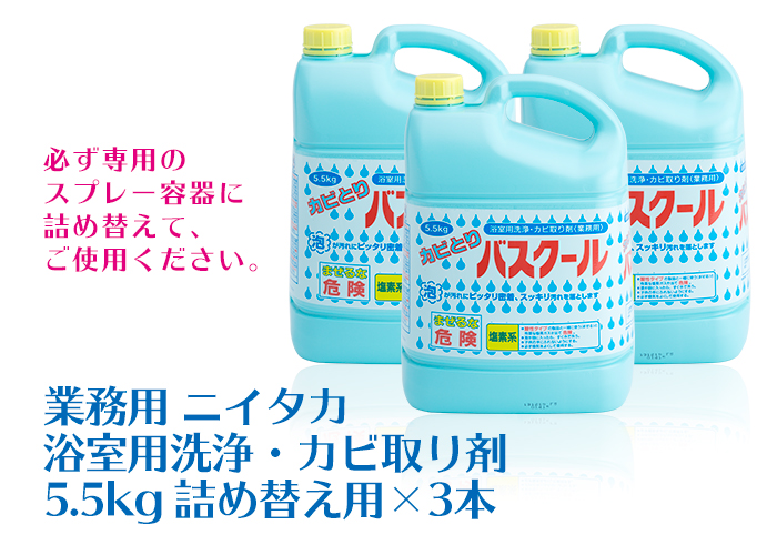 業務用 ニイタカ カビとりバスクール 5.5kg ケース(3本)