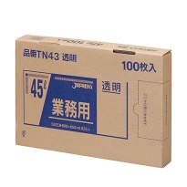 ゴミ袋  メタロセン配合ポリ袋シリーズ  TN43 透明 45L 100枚箱入