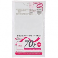容量表示入りゴミ袋  ピンクリボンモデル  TSP70 白半透明70L  10枚×40冊  【送料無料】