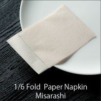 紙ナプキン(ペーパーナプキン)  六つ折ナプキン みさらし(無漂白)  1ケース(100枚×100)