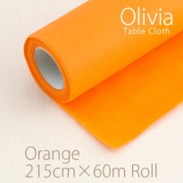 オリビア テーブルクロス オレンジ  215cm×60mロール  【送料無料】