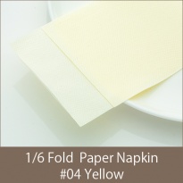 紙ナプキン(ペーパーナプキン)  六つ折カラーナプキン  #04イエロー 1ケース(5000枚)