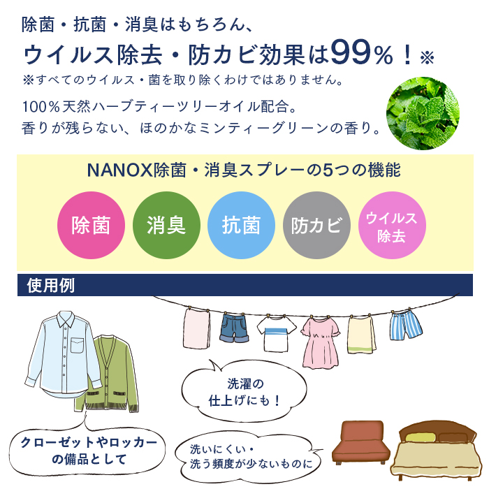 NANOX ナノックス 衣類・布製品の除菌・消臭スプレー 2L つめかえ用