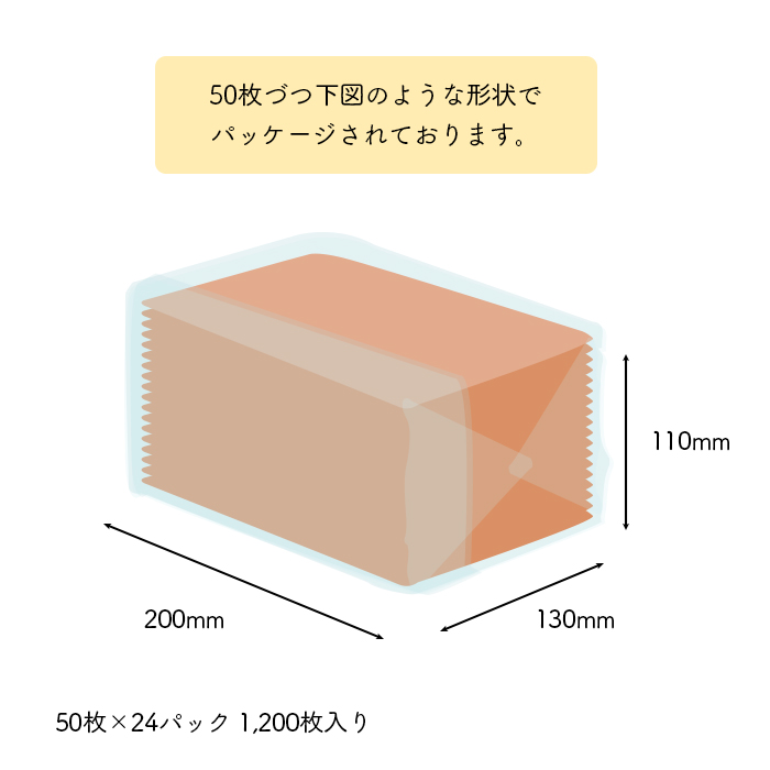 使い捨てエプロン クリーンエプロン オレンジ 八つ折りタイプケース