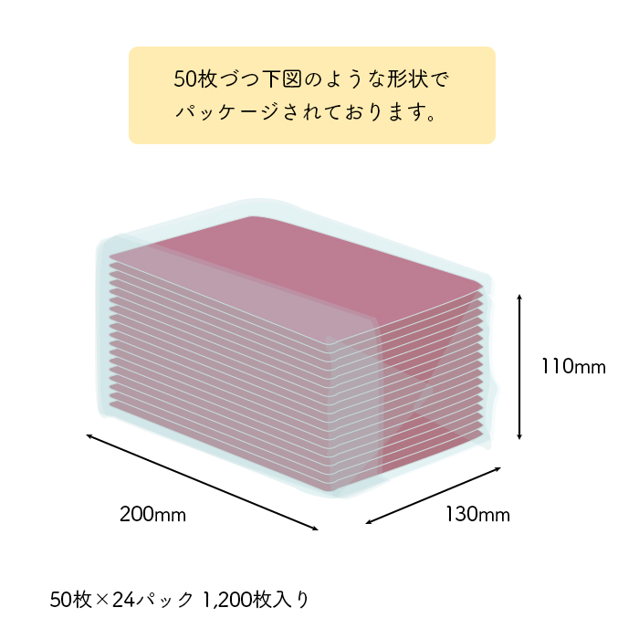 使い捨てエプロン クリーンエプロン ワインレッド 八つ折りタイプケース