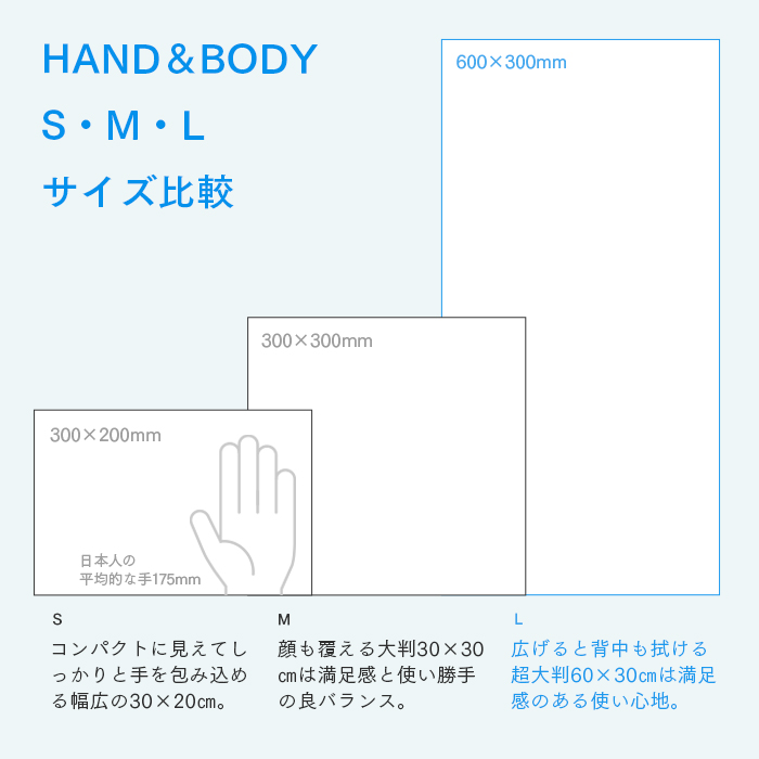 紙おしぼり ハンドアンドボディ L (HAND&BODY L)