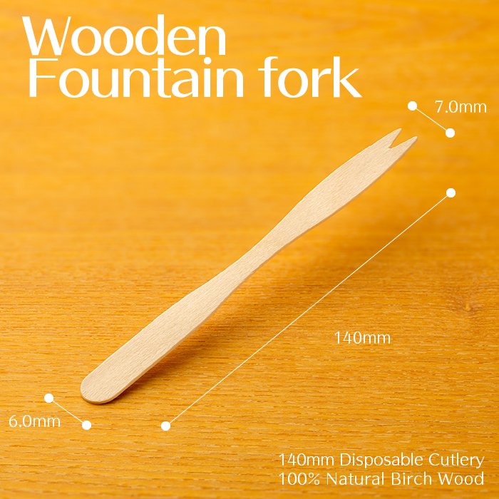 ファウンテンフォーク(木製フォーク) 140mm