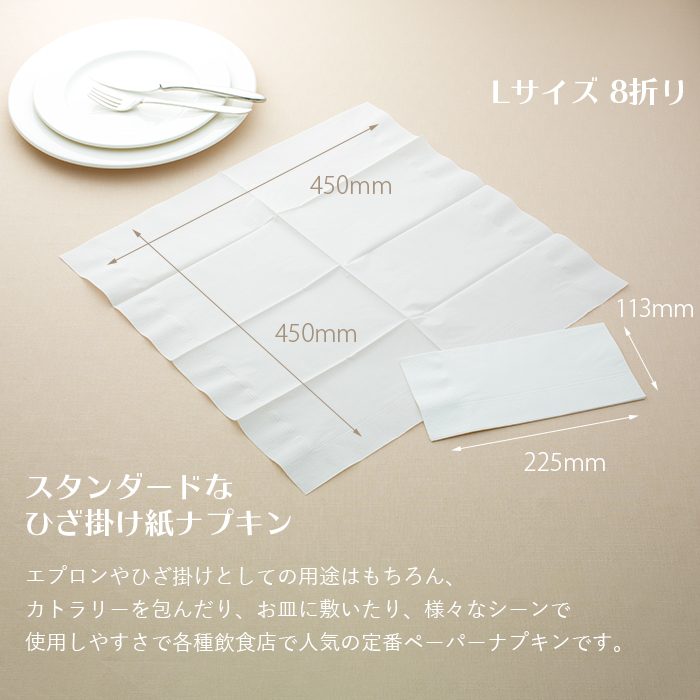 2プライ 紙ナプキン 白無地 1ケース/2000枚(50枚パック×40) 【送料無料】 | 日本最大級のおしぼり通販サイト イーシザイ・マーケット