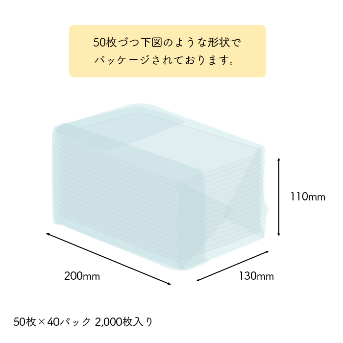 使い捨てエプロン クリーンエプロン 白 八つ折りタイプ ケース