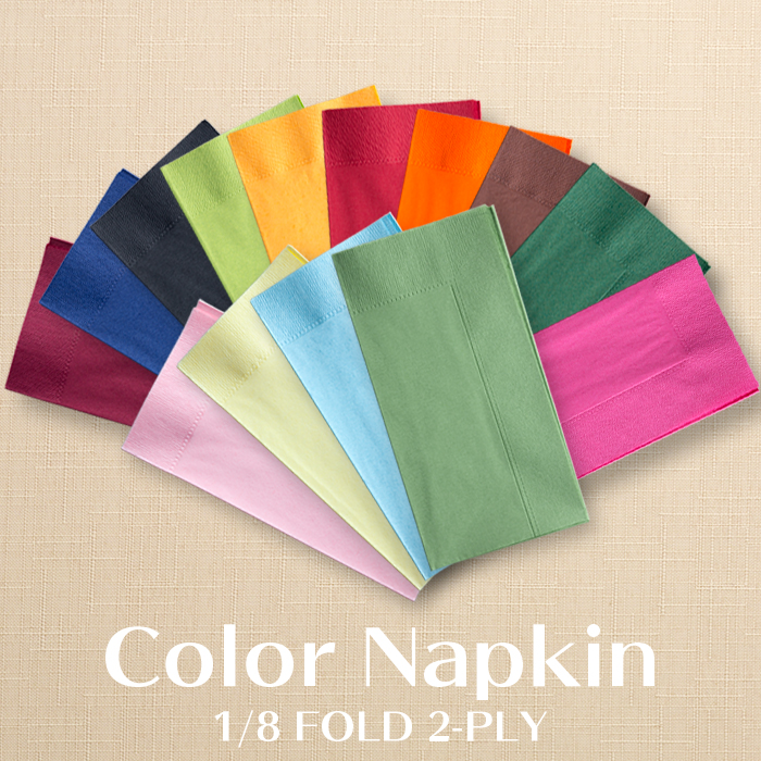 2プライ カラー紙ナプキン レギュラーカラー/ディープカラーシリーズ
