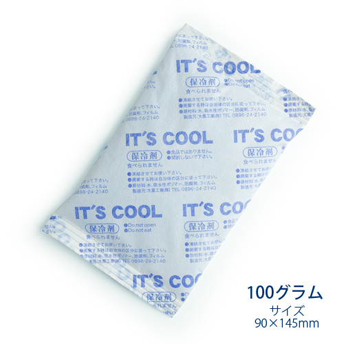 保冷剤 100グラム  It's Cool(イッツクール)  I-100F 不織布 1ケース(160入)